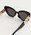 Black Retro Chain Arm Cat Eye Sunglasses New Look