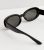 Black Chunky Oval Sunglasses New Look