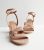 Wide Fit Rose Gold Glitter 2 Part Strappy Block Heel Sandals New Look