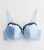 Curves Pale Blue Lace Trim Plunge Bra New Look