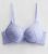 Pale Blue Floral Embroidered Diamanté Push Up Bra New Look