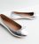 Silver Metallic Bow Ballerina Pumps New Look Vegan