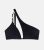 Dorina Black Asymmetric Lightly Padded Bikini Top New Look