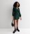 Green Animal Print Keyhole Puff Sleeve Mini Dress New Look