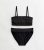 Girls Black Shirred Bandeau Bikini Set New Look