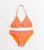 Girls Orange Ditsy Floral Triangle Bikini Set New Look