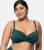 Dorina Curve Dark Green Twist Bikini Top New Look