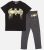 Popgear Dark Grey Short Sleeve Pyjama Set with Camo Batman Logo New Look