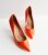 Orange Patent Faux Leather Pointed Toe Heels New Look