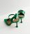 Green Leather-Look Flared Stiletto Heel Sandals New Look