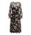 ONLY Black Floral Chiffon Long Sleeve Tiered Midi Dress New Look