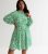 Curves Green Animal Print Belted Mini Shirt Dress New Look