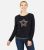 Mela Black Sequin Star Fluffy Jumper New Look