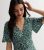 Green Ditsy Floral Short Sleeve Mini Dress New Look