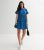 Blue Mark Making Jersey Frill Sleeve Mini Dress New Look