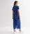 Blue Ditsy Floral Drawstring Crop Jumpsuit New Look