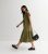 Khaki Jersey Frill Sleeve Midi Smock Dress New Look