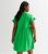 Curves Green Jersey Frill Sleeve Mini Smock Dress New Look