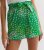 Green Ditsy Floral Crepe Tie Waist Shorts New Look