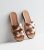 Rose Gold Leather-Look Plaited Strap Footbed Sandals New Look