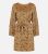 Mela Brown Animal Heart Print Long Sleeve Belted Mini Dress New Look