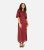 Mela Burgundy Sequin Short Flutter Sleeve Midi Dress New Look