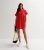 Red Jersey Frill Sleeve Mini Smock Dress New Look