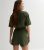 Khaki Belted Parachute Cargo Shirt Playsuit New Look