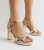 Gold 2 Part Cross Over Platform Block Heel Sandals New Look