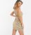 QUIZ Gold Sequin Sleeveless Bow Shoulder Mini Bodycon Dress New Look