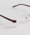 Gold Rimless Rectangle Reading Glasses New Look