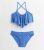 Girls Pale Blue Lace Flounce Bikini Set New Look