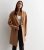 Camel Covered Formal Longline Coat New Glance