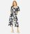 Mela Navy Floral Flutter Sleeve Crop Wrap Jumpsuit New Look