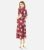 Mela Burgundy Floral Flutter Sleeve Crop Wrap Jumpsuit New Glance