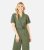 Mela Green Wrap Jumpsuit New Look