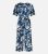 Mela Navy Floral Belted Wrap Jumpsuit New Look