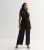 Petite Black Wide Leg Halter Jumpsuit New Look