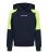 Jack & Jones Junior Navy Colour Block Jersey Logo Hoodie New Look