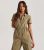 City Bliss Olive Zip Entrance Parachute Shipment Jumpsuit New Glance