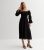 Gini London Black Shirred Frill Tiered Bardot Midi Get dressed New Glance