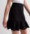 Girls Black Adjustable Waist Peplum School Skirt New Look