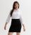 Girls Black Ponte School Skirt New Look