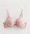 Pink Foil Lace Boost Bra New Look