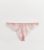 Pink Foil Lace Thong New Look