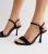 Further Vast Are compatible Black Flared Stiletto Heel Sandals New Glance Vegan