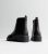 Large Are compatible Black Leather-based-Glance Distinction Sew Lace Up Biker Boots New Glance