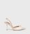 London Riot Off White Twist Mid Stiletto Heel Sandals New Glance