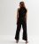 Girls Black Scuba Frill Jumpsuit New Look