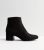 Black Suedette Block Heel Ankle Boots New Glance